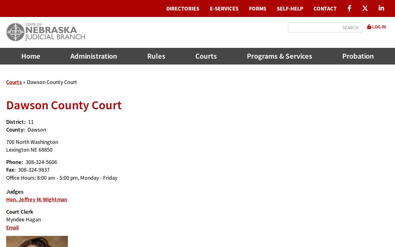 Dawson County criminal court case directory