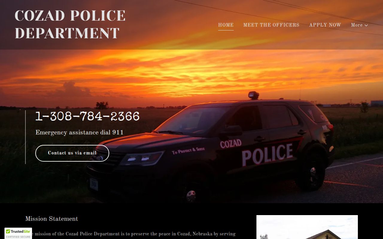Cozad criminal history police department official records source