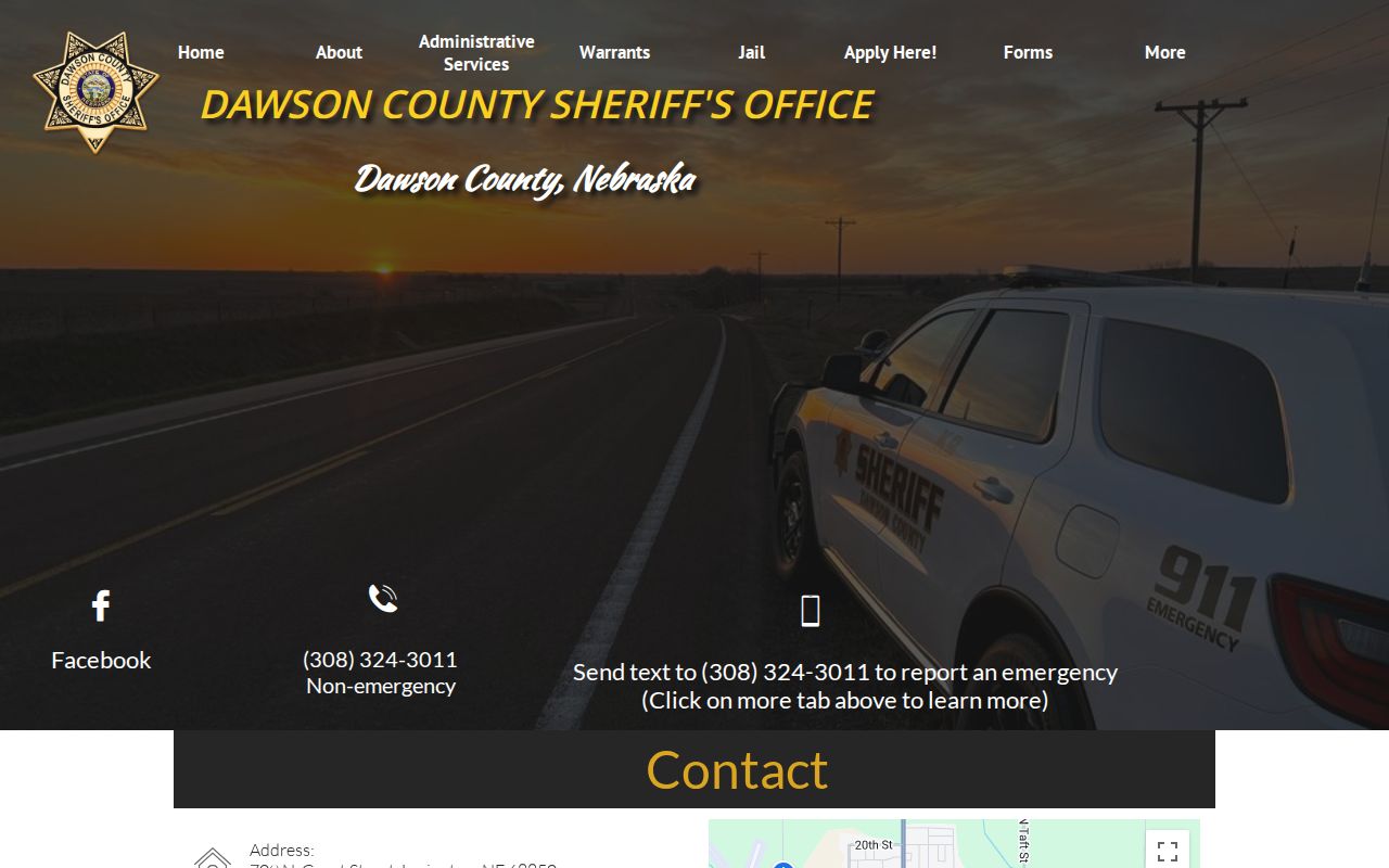 Dawson County criminal records sheriff contact channels