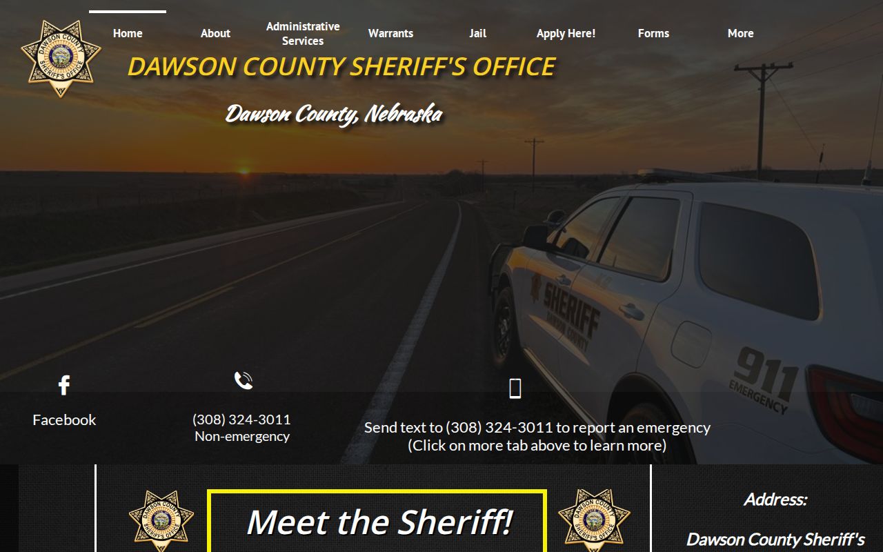Dawson County criminal history sheriff records homepage