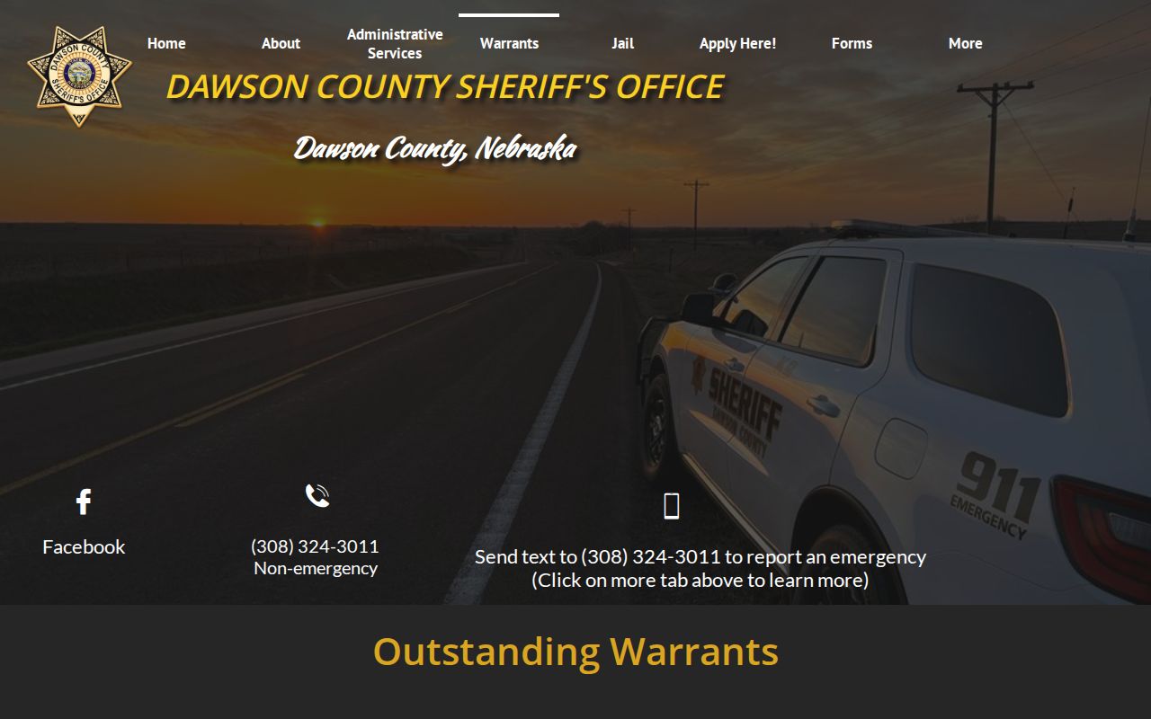 Dawson County criminal warrant history official list